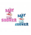 Letrero Foami Baby Shower Cigüeña