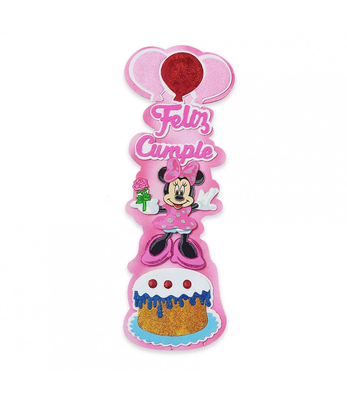 Adornos de Foami Letrero Foami Minnie Mouse Pastel | Fiestas Charly