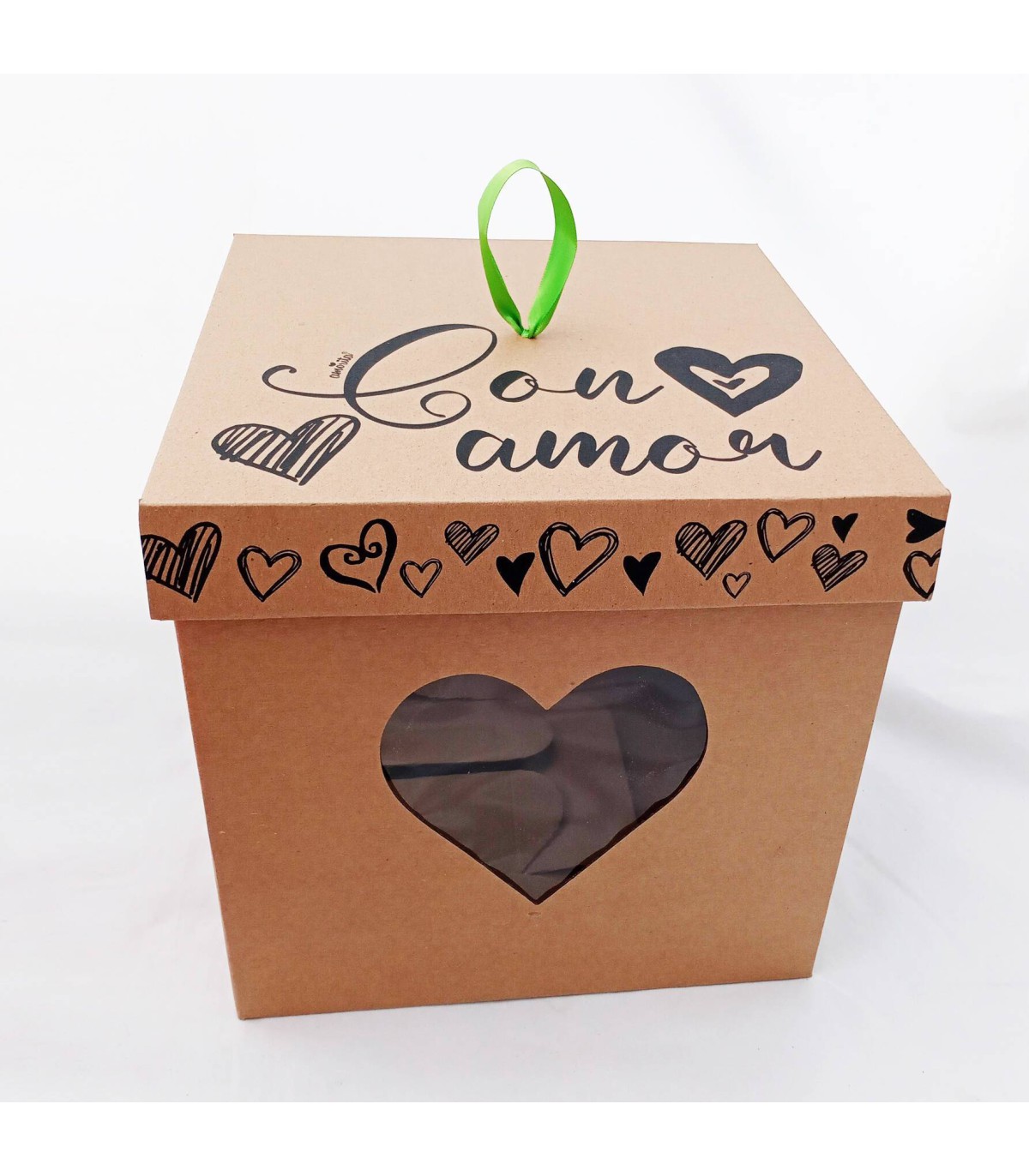Cajas para Regalos Caja Carton Cubo ventana corazón